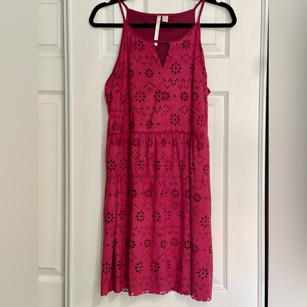 LC Western Suede Floral Cutout Dress